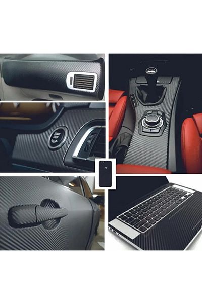 Modifiye Fabrikası 3D Carbon Foil - Vehicle, Motorcycle and Accessories Fairing Foil - 30 cm X 100 cm