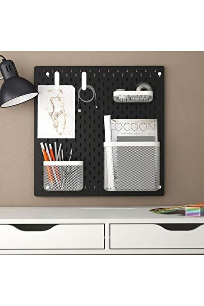 IKEA - SKADIS, çok amaçlı pano, siyah, 56x56 cm