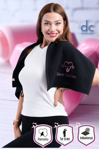 velvettowels Бавовняний рушник для спортсменів з вишивкою - антибактеріальний і поглинає піт, для боксу, тенісу, фітнесу та плавання