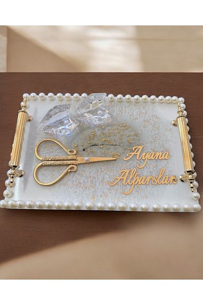 CyzHome Promise Engagement Tray with Noa Gold Pearls