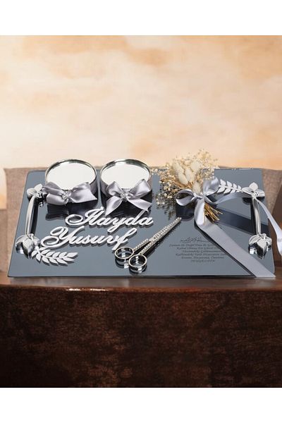 CyzHome Harmony Silver Promise Ring Tray