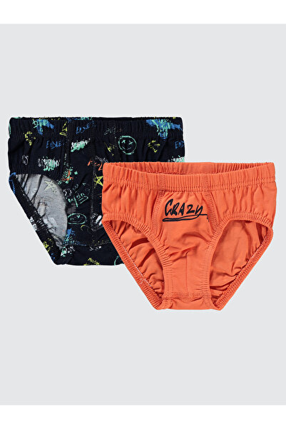 Civil Boys Erkek Çocuk 2'li Külot Set 2-10 Yaş Turuncu