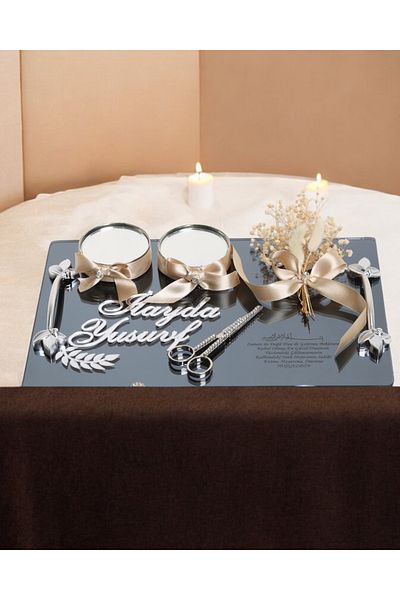 CyzHome Harmony Silver Promise Ring Tray