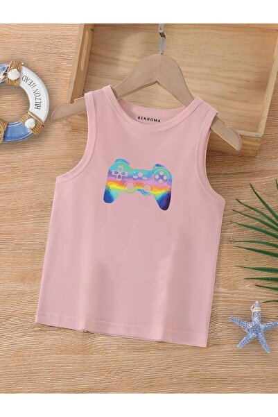 BENROMA CRTANI LIK ŠTAMPANA DEČIJA MAJICA BEZ RUKAVA