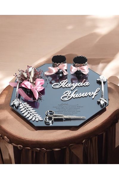 CyzHome Affinity Silver Promise Engagement Tray
