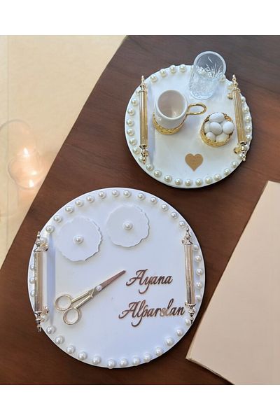 CyzHome Heavenly Gold Bible Promise Engagement Tray Promise Coffee Tray