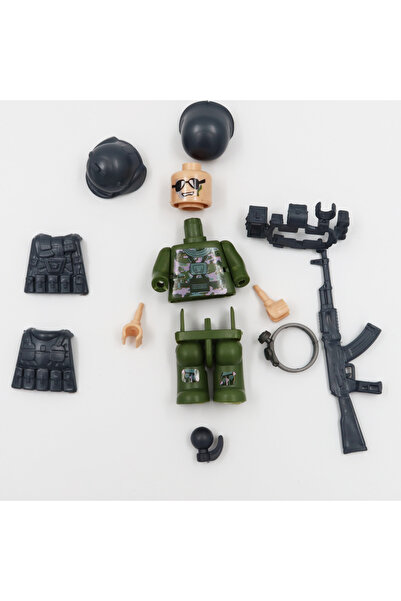 enyareshome 11-Piece Interchangeable Large Size Soldier Toy - 10cm