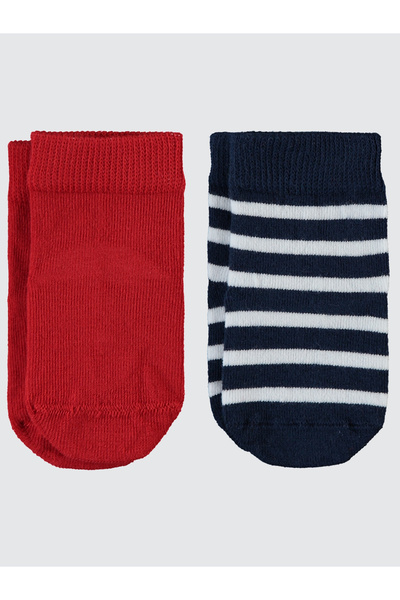 Civil Baby Baby Boy Anti-Slip 2 Pack Socks 6-18 Months Navy Blue
