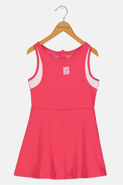 Steve Madden Kids Girl Sleeveless Printed Dress, Pink