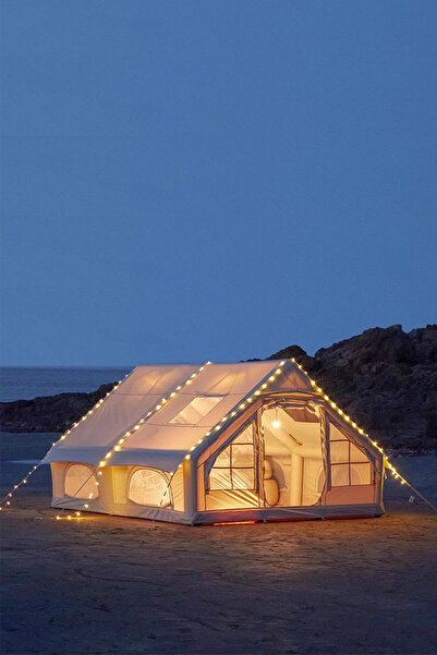 moniev Monicamp Şişme Kamp Çadırı 12 Kişilik 420D Kumaş Kar, Su Geçirmez 4 Mevsim 12m2 400x300x210cm