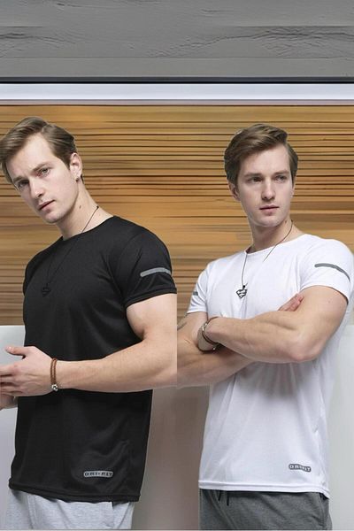 Oksit Ανδρικό μπλουζάκι Cappi 2 Pack Slim Fit Performance Training Athlete