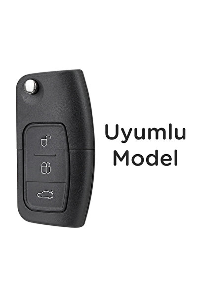 Luxe Aksesuarr Ford Focus 2- Fiesta - Mondeo Comutator de protecție cu comutator de comandă Nano Husă din silicon 3 butoane Aur alb