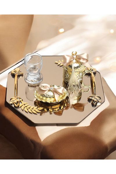 CyzHome Affinity Gold Promise Engagement Coffee Tray