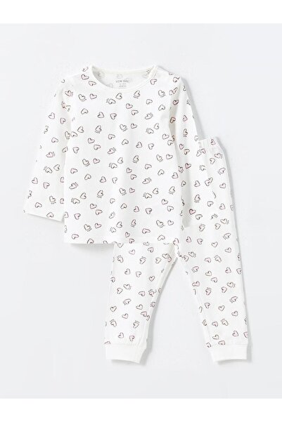 LC Waikiki LCW baby Crew Neck Printed Baby Girl Pajama Set