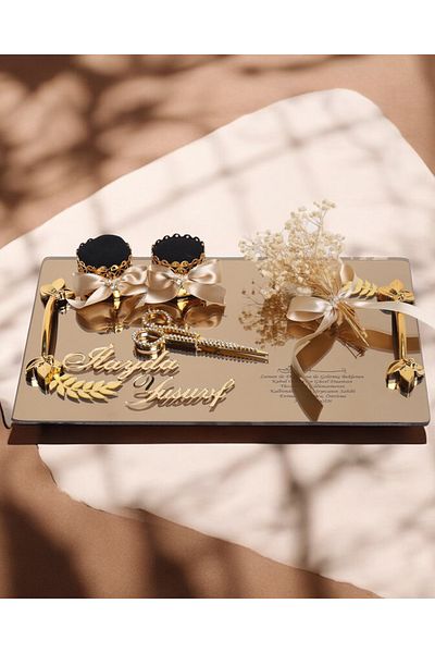 CyzHome Harmony Gold Promise Engagement Tray