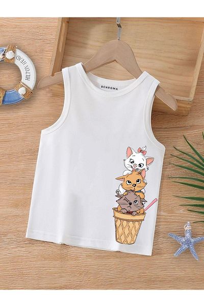 BENROMA 1 tricou este un cadou pentru achiziții de 6 și mai sus în coș - Tricou fără mâneci pentru copii cu imprimeu cu personaje de desene animate