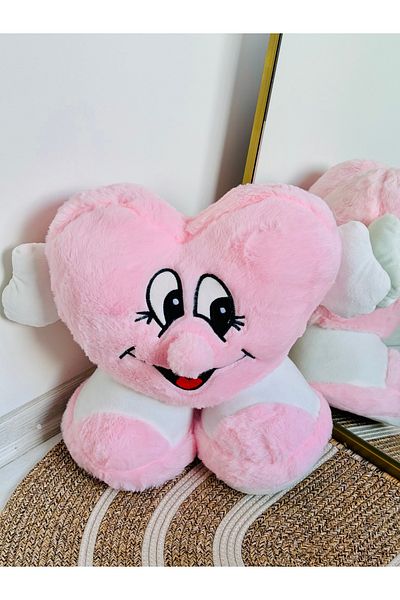 shop Quality Soft Pink Heart Footed Plush 40 cm