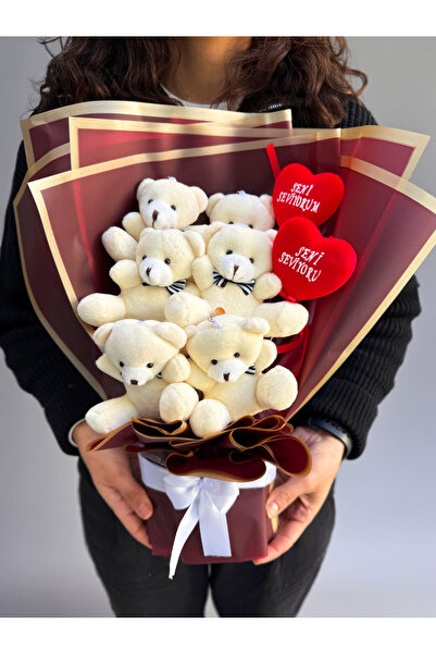 lenostra Sevgiliye Hediye Premium Ayıcık Buketi Kız Arkadaş Yıl Dönümü Sevgil...