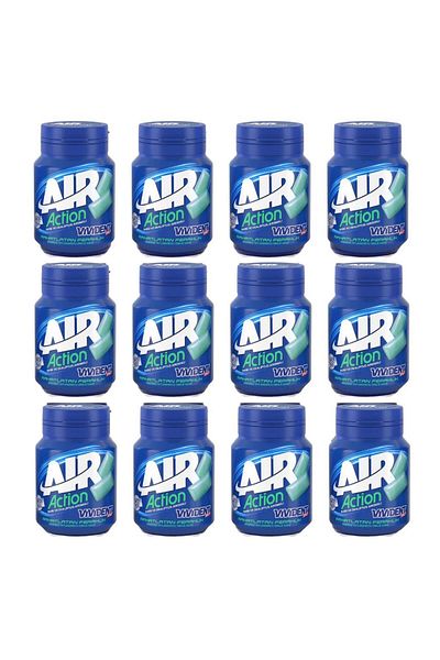 Vivident XYLIT Air Action علكة دراجي بنكهة النعناع والأوكالبتوس مع مُحليات خالية من السكر 63 جم × 12 قطعة
