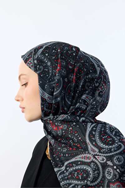 cs camellia scarf Marrakech Pattern Shawl - Red