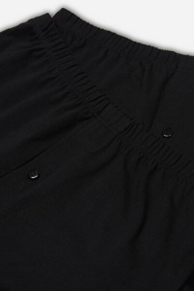 Kom Adrian Pamuklu 2'li Erkek Boxer - Siyah