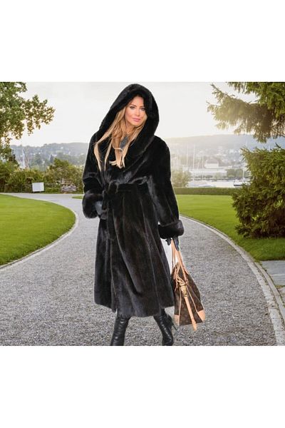 Toridas Barbora Winterjacke für Damen – Ganzkörper, Fell, Schwarz10