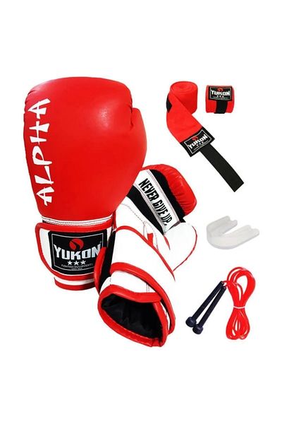 PLUSSPORT Premium Deluxe 1St Quality Gloves Set - 8-10 oz Black Red Blue Special Series