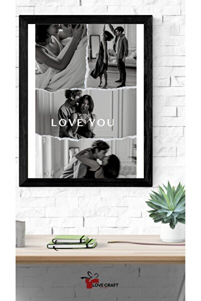 Store Sevgiliye Özel 4 Kolajlı Hediye Tablo 3 - 21*30 Ölçü (KALIN KENAR AHŞAP...