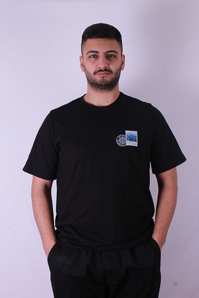 trender Ausgabetag Mountain Print Black Men's T-Shirt