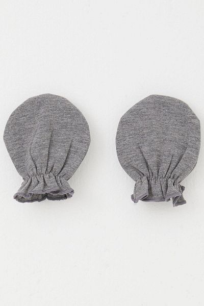 Breeze Newborn Baby Gloves - Dark Gray Melange, Basic Standard