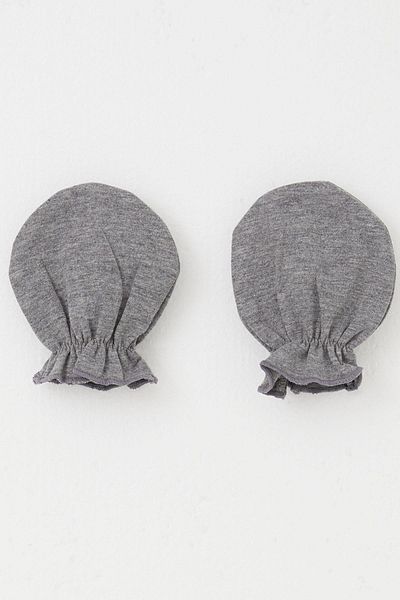 Breeze Newborn Baby Gloves - Dark Gray Melange, Basic Standard