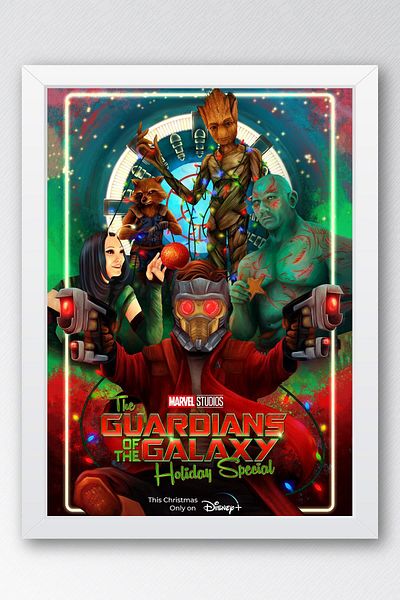 Saturn Pictură înrămată Gardienii Galaxiei - Pictură poster de film Gardienii Galaxiei