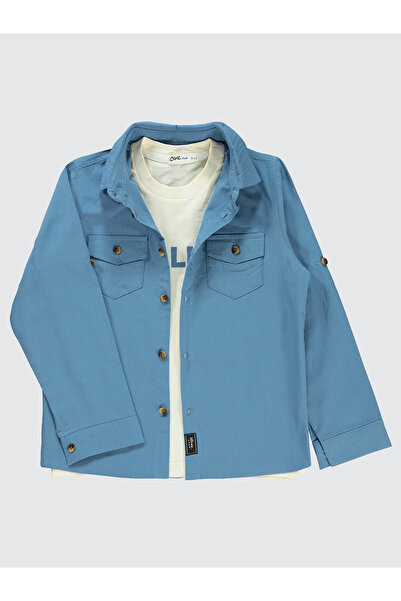 Civil Boys Cămașă Indigo pentru băiat de 6-9 ani