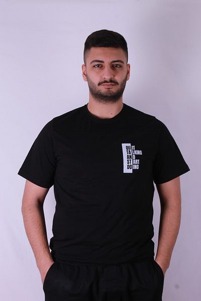 trender Quit Talking Print Black Men's T-Shirt