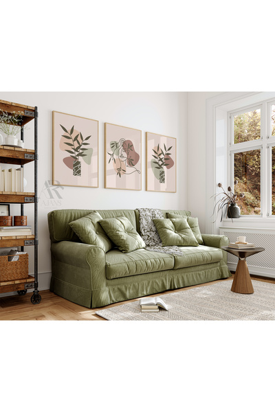 AR AJANS KANVAS TABLO Doğanın Renkleriyle Soyut Anlar Çerçeve görünümlü 3'lü ...