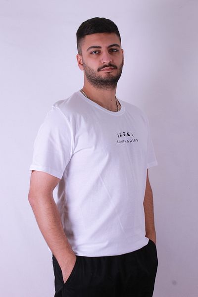 trender Lumineres Printed White Men's T-Shirt Tr-05