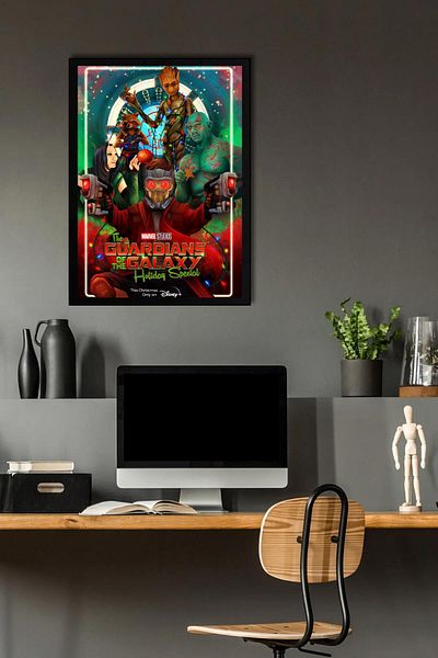 Saturn Guardians of the Galaxy Framed Painting - Guardians of the Galaxy Movie Poster Painting
