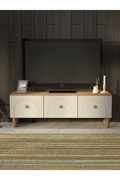 Platinreyon Bohem Tarz 135cm 3 Kapaklı Mdf Kapak Tv Ünitesi