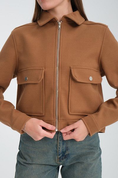 Store Women's Black Stamp Jacket - Zipper Detail, Daily Use