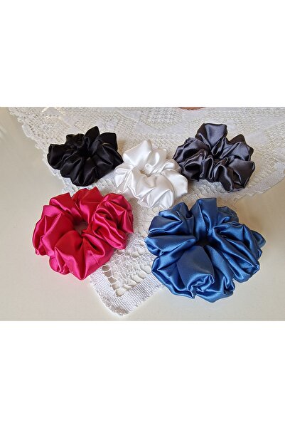 morlalem m Set od 5 satenskih gumica za kosu, prečnik 10 cm, set od 5 gumica ...