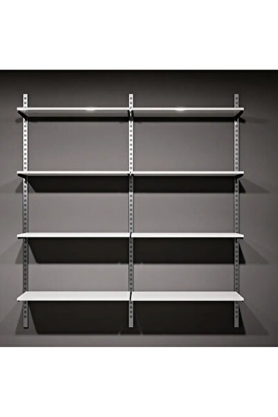 AYYILDIZ RAF 4 Katlı Duvara Monte Dekoratif Raf Sistemi & 180x200 Cm