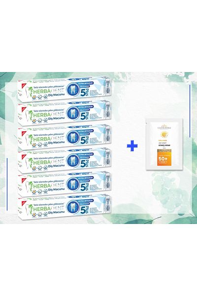 Herbadent 6-Piece Fluoride-Free Toothpaste with Plant Extract