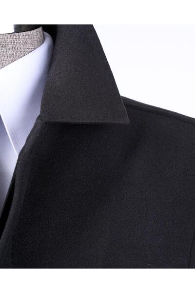 TerziAdemAltun Palton pentru bărbați în stil italian slim fit sezonier, negru T13518