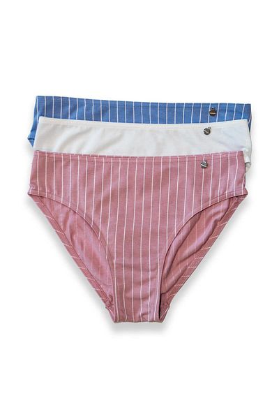 Kom Γυναικεία εσώρουχα μπικίνι Stripe 3-pack