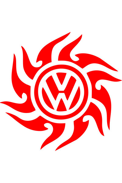 Birim Matbaa Wosvogen Flame Auto Sticker(23X22Cm)