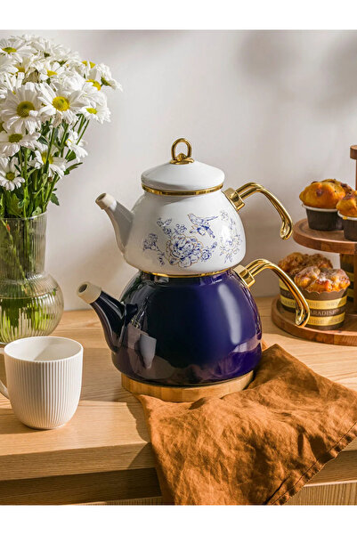 LC Waikiki Blue Printed Lcw Home Enamel Teapot t t