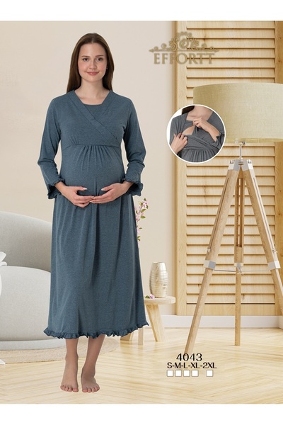 Maison Mila Effortt Maternity Nightgown with Hidden Breastfeeding Features