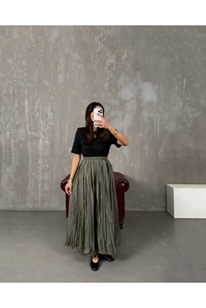 nizzell FUSTA CRINKLE FABRIC CRASH MAXI LUNGIME SEZON NOU