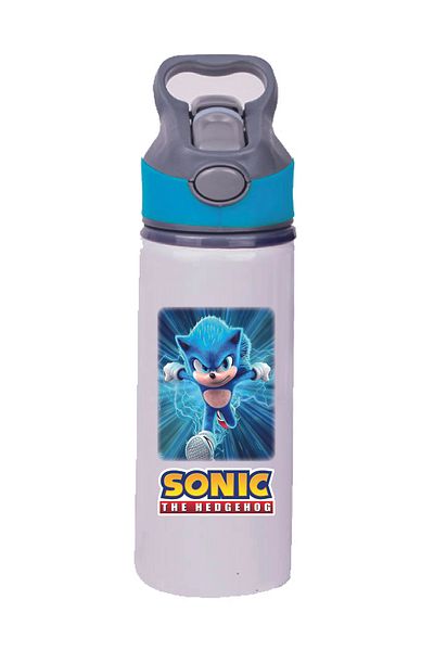 DKDZ SHOP Sonic Printed Blue Straw Drinker - Flask - 650ml