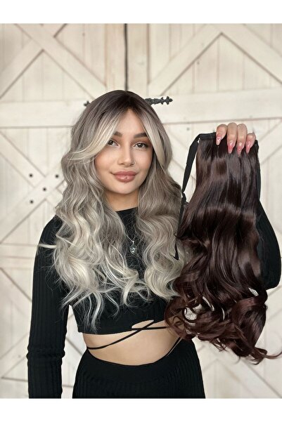 Suzan Peruk At kuyruğu Postiş Bağcıklı En kullanışlı model.AT KUYRUĞU SAÇ MODELİ